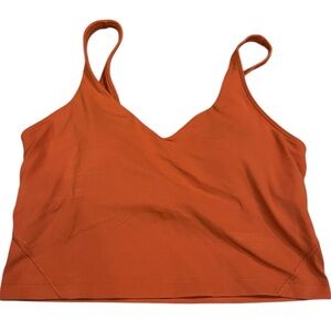 Lululemon Align Tank Top  Canyon Orange with pads size 10